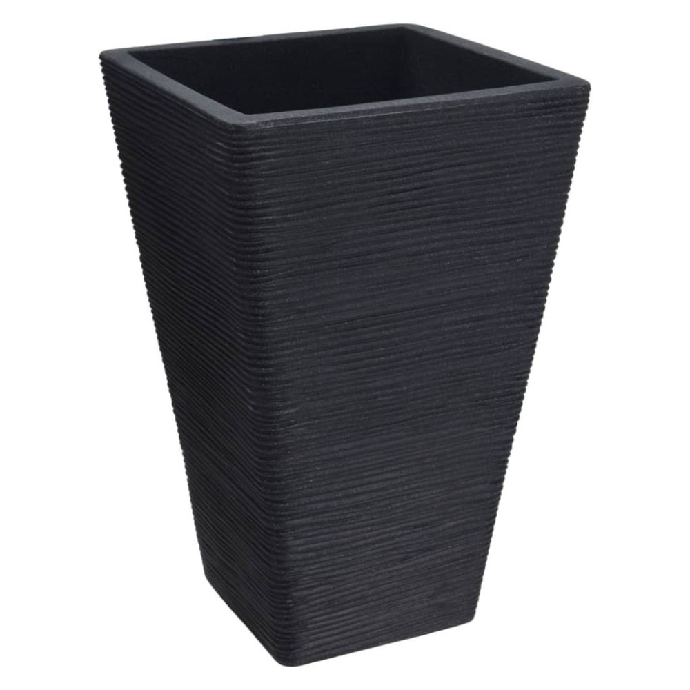 ProGarden Flower Pot Ribbed Square 55 cm Anthracite