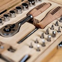 Brüder Mannesmann 41 Piece Socket Set Bamboo