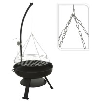 ProGarden Feuerschale mit Grill VAGGAN 60 cm