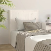 Bed Headboard White 145.5x4x100 cm Solid Pine Wood