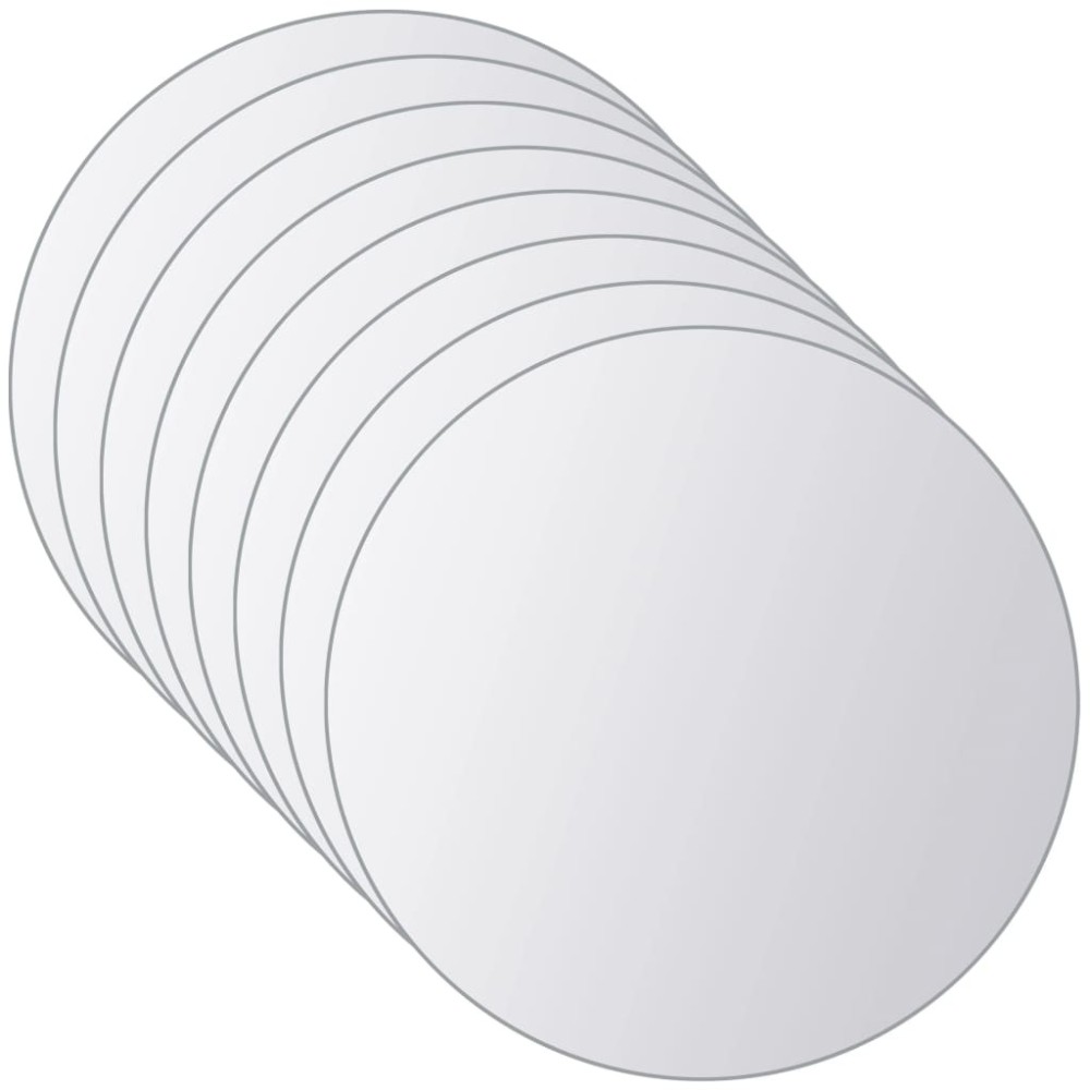 8 pcs Mirror Tiles Round Glass