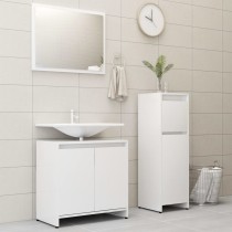 3 Piece Bathroom Furniture Set Concrete Grey Engineered Wood