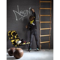 Good Vibes Tapete Chalkboard Brick Wall Schwarz und Grau