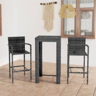 3-tlg. Garten-Bar-Set mit...