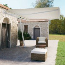 Freestanding Manual Retractable Awning 500x350 cm Blue/White