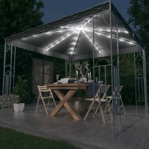 Gazebo with LED String Lights 400x300 cm Anthracite