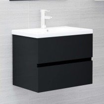 Sink Cabinet with Built-in Basin Brown Oak Engineered Wood