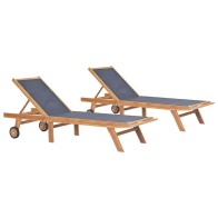 Folding Sun Loungers with...