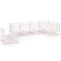 6-tlg. Garten-Lounge-Set Honigbraun Massivholz Kiefer