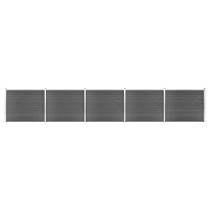Fence Panel WPC 175x146 cm Black