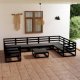 10-tlg. Garten-Lounge-Set Massivholz Kiefer