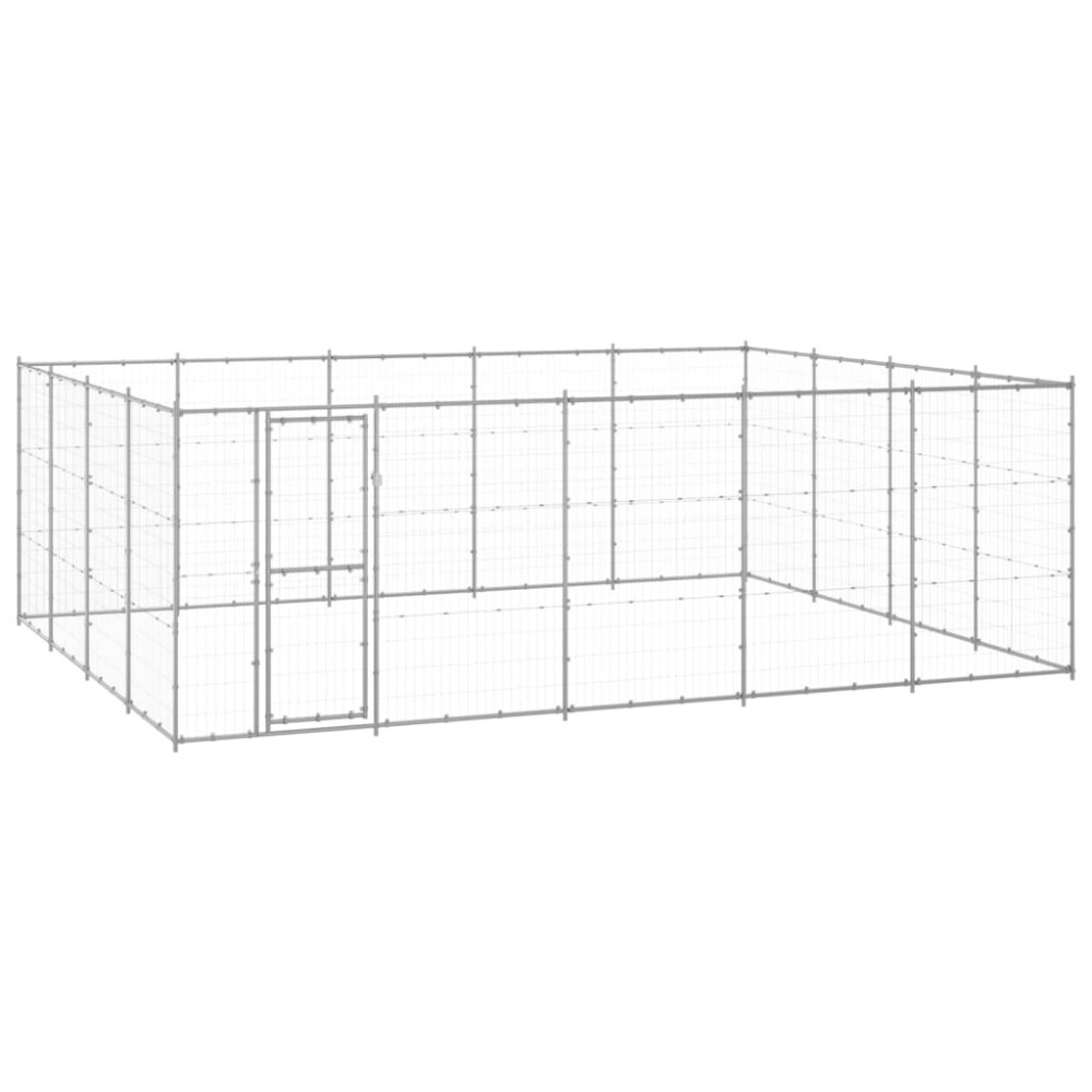 Outdoor Dog Kennel Galvanised Steel 43.56 m