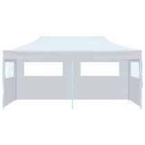 Folding Pop-up Partytent with Sidewalls 3x6 m Steel White