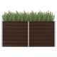 Garden Raised Bed Galvanised Steel 600x80x45 cm Brown