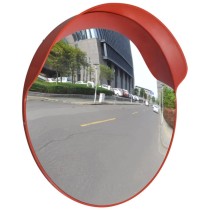 Outdoor Convex Traffic Mirror Black  60 cm Polycarbonate