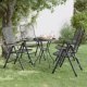 Folding Garden Chairs 2 pcs Expanded Metal Mesh Anthracite