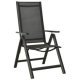 Folding Garden Chairs 2 pcs Textilene and Aluminium Black