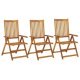 Garden Reclining Chairs 2 pcs Solid Acacia Wood