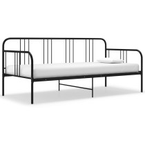 Sofa Bed Frame White Metal 90x200 cm