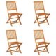 Folding Garden Chairs 6 pcs Solid Eucalyptus Wood
