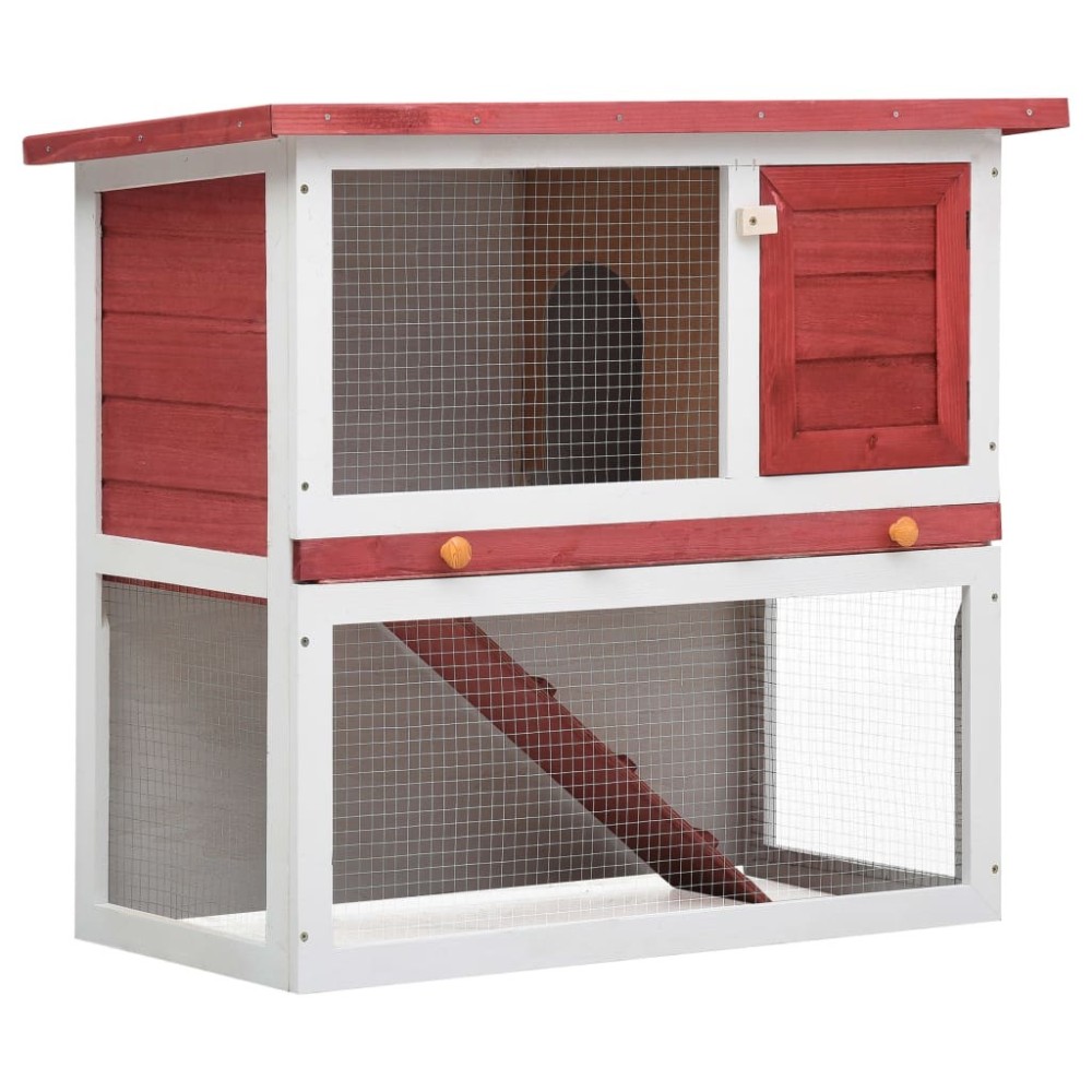 Outdoor Rabbit Hutch Small Animal House Pet Cage 1 Door Wood