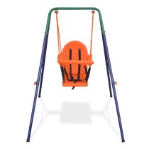 Toddler Swing Set with Safety Harness Orange