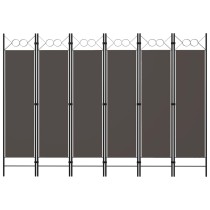 5-Panel Room Divider Black 200x180 cm