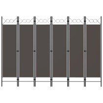 5-Panel Room Divider Black 200x180 cm