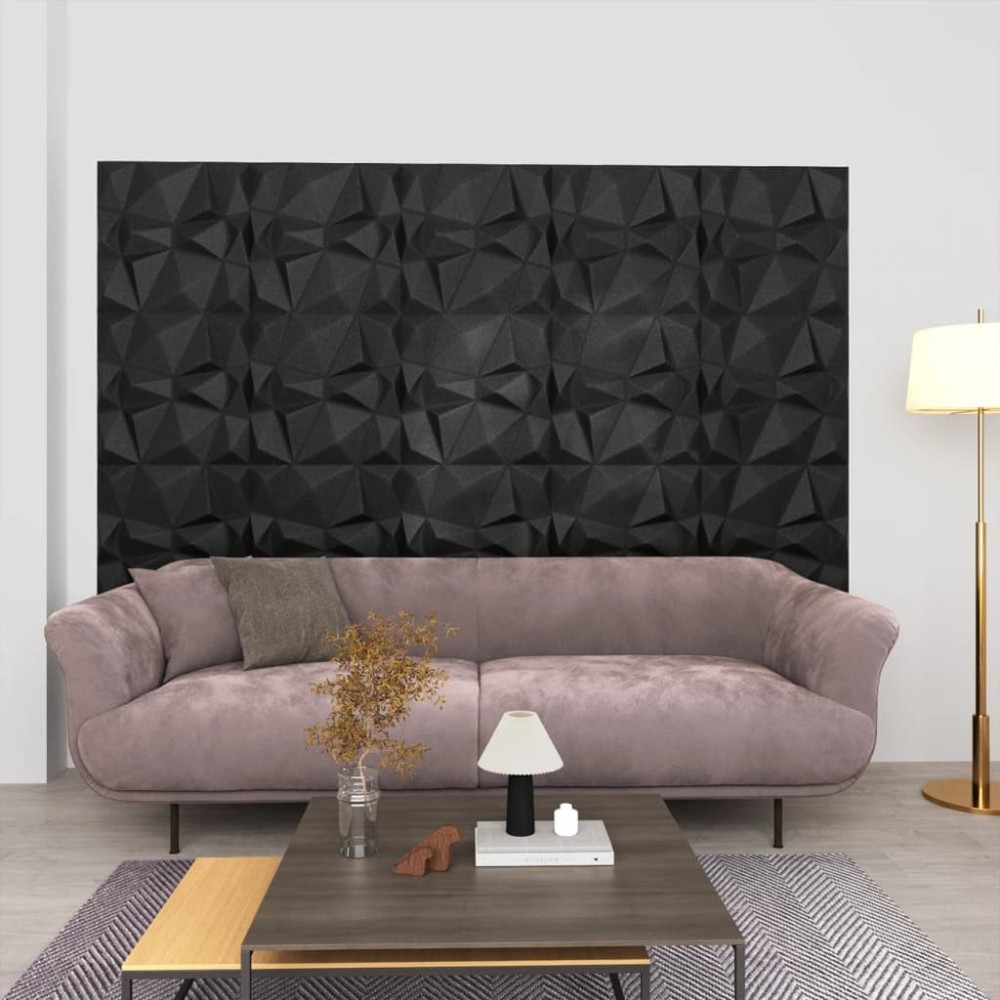 Wandpaneele 24 Stk. Weiß 50x50 cm EPS 6 m² Amethyst