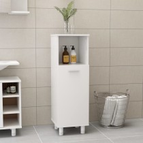 Bathroom Cabinet High Gloss Grey 30x30x95 cm Engineered Wood