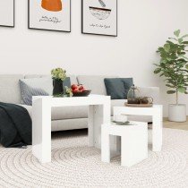 Nesting Coffee Tables 3 pcs Grey Engineered Wood