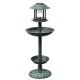 Decorative Birdbath with Solar Powered LED Lights Plastic