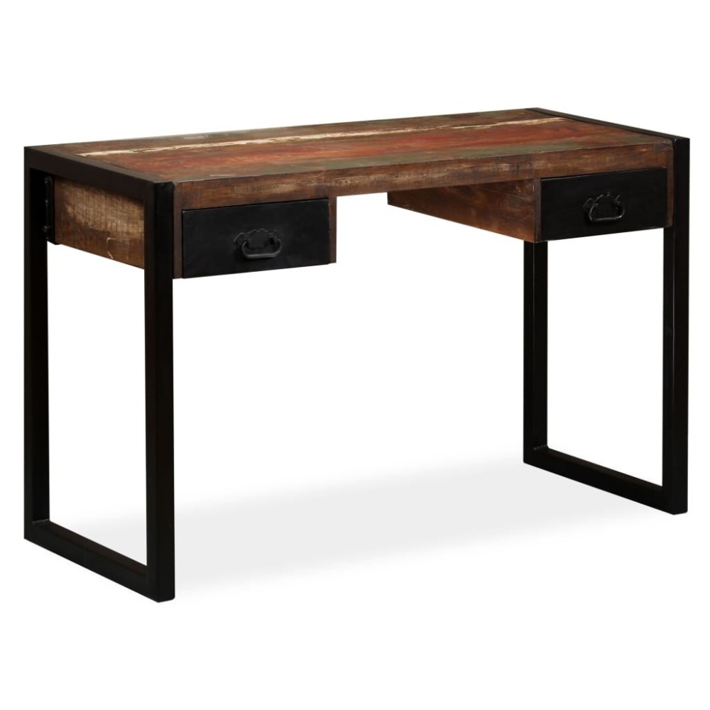 Desk with 2 Drawers Solid Reclaimed Wood 120x50x76 cm