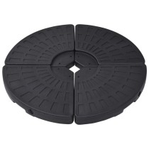 Umbrella Base Fan-shaped 4 pcs Black