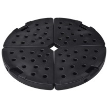 Umbrella Base Fan-shaped 4 pcs Black