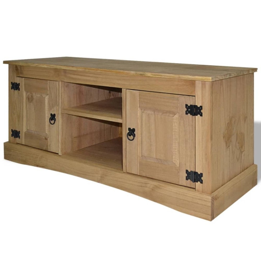 TV Cabinet Mexican Pine Corona Range White 120x40x52 cm