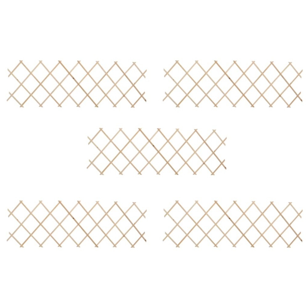 Trellis Fences 5 pcs Firwood 180x30 cm