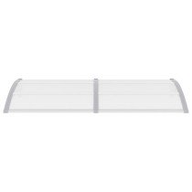 Door Canopy Grey and Transparent 150x80 cm PC