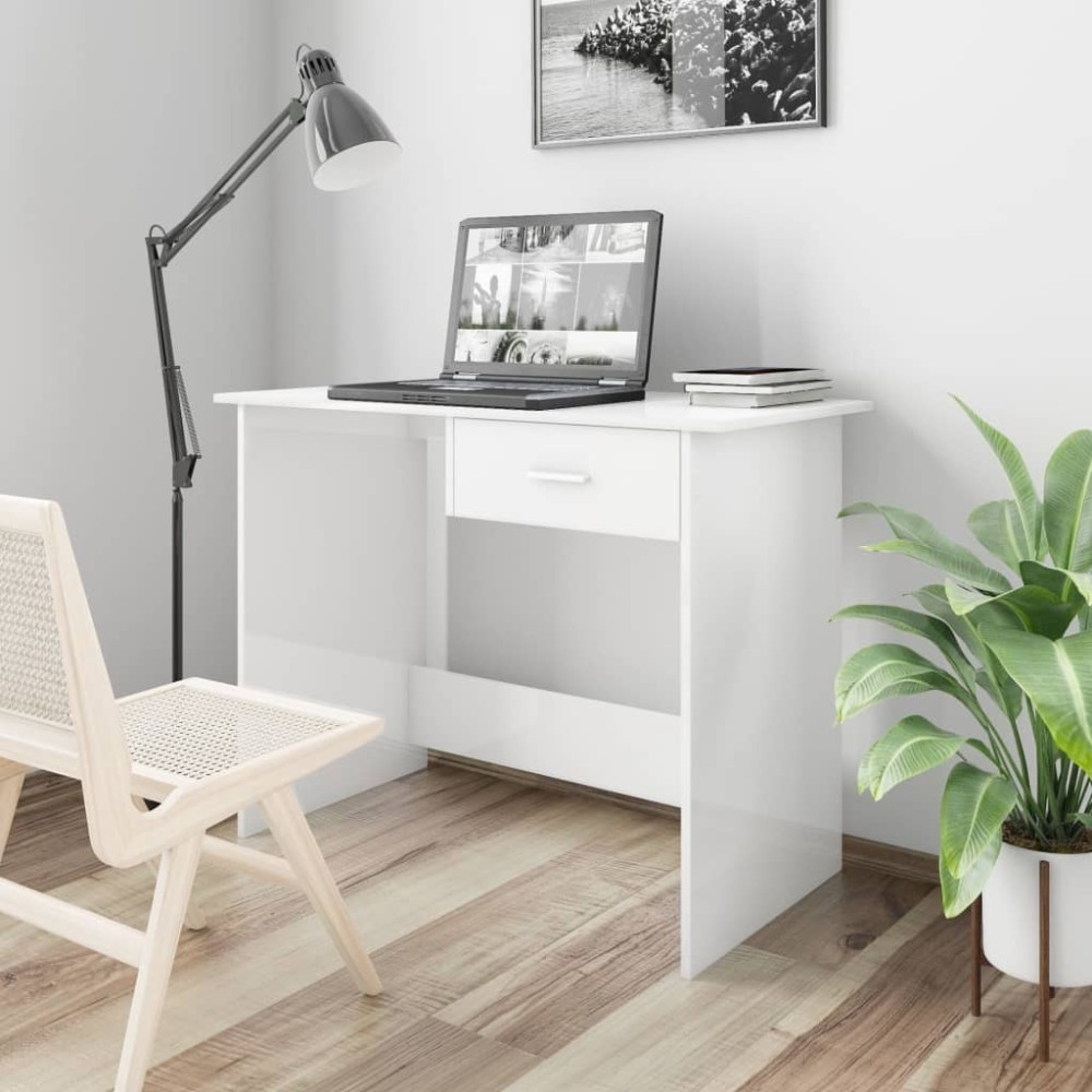 Desk Grey 100x50x76 cm Engineered Wood