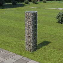Gabion Wall with Covers Galvanised Steel 80x20x100 cm