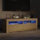 TV-Schrank mit LED-Leuchten Sonoma-Eiche 120x35x40 cm