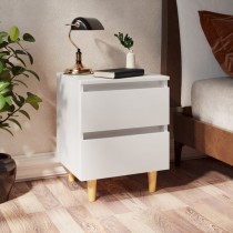 Bed Cabinets with Solid Pinewood Legs 2 pcs Grey 40x35x50 cm