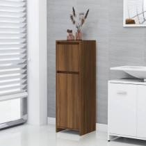 Bathroom Cabinet High Gloss Grey 30x30x95 cm Engineered Wood