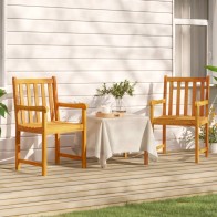 Garden Chairs 2 pcs Solid...