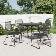 Garden Chairs 4 pcs Black...