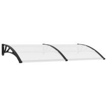 Door Canopy Grey and Transparent 150x80 cm PC