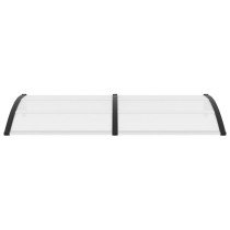 Door Canopy Grey and Transparent 150x80 cm PC