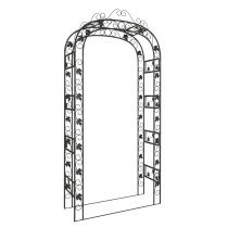 Garden Arch Black 116x45x240 cm Steel