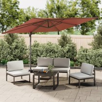 Cantilever Umbrella with Aluminium Pole Terracotta 400x300 cm