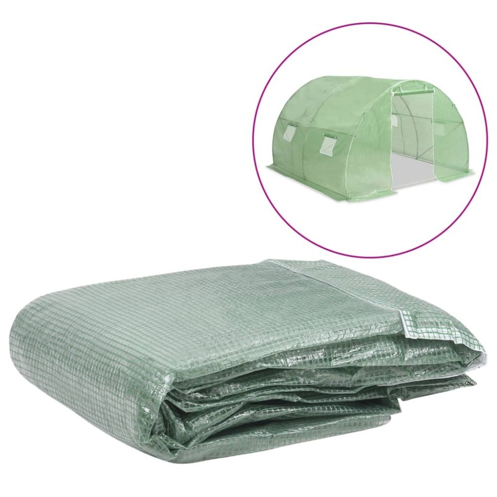 Greenhouse Replacement Cover (54 m ) 300x1800x200 cm Green